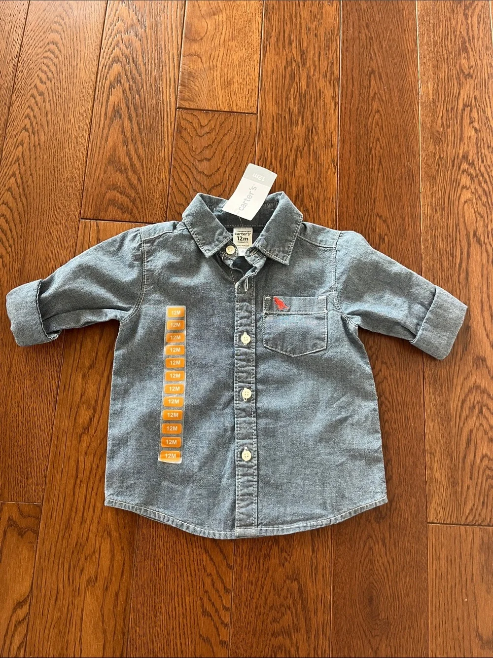 Carter's Light Blue Chambray Button-Down Shirt NWT’s